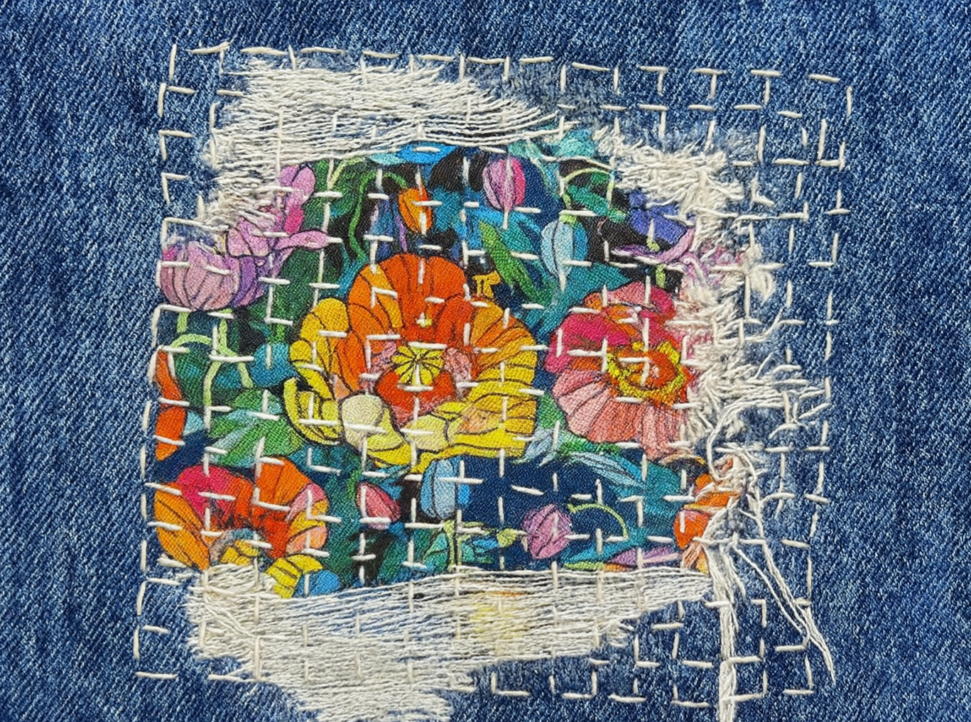 Jean pocket repair, The Achieve Sewing Basket, Caringbah