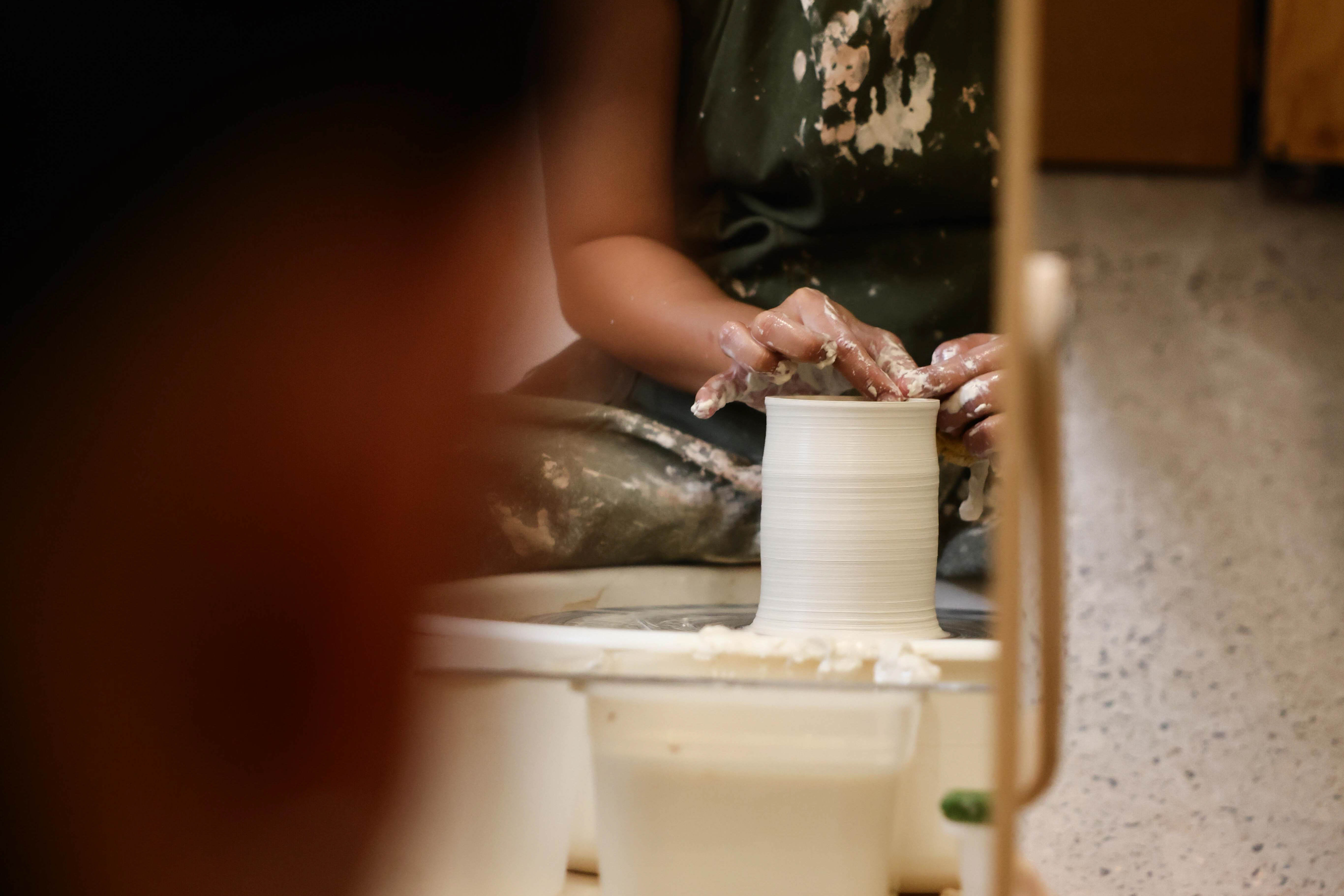Airr Made Ceramics, Wheel-Throwing in Studio 2025, Photo Credit: Shane Van Laar