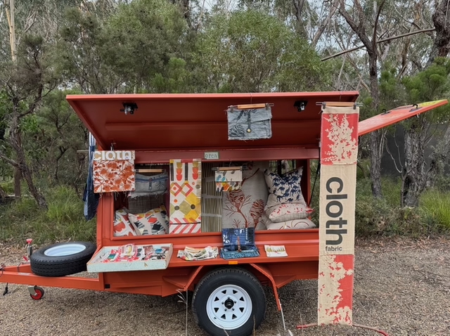 Julie Paterson, Roly, ClothFabric Popup Trailer