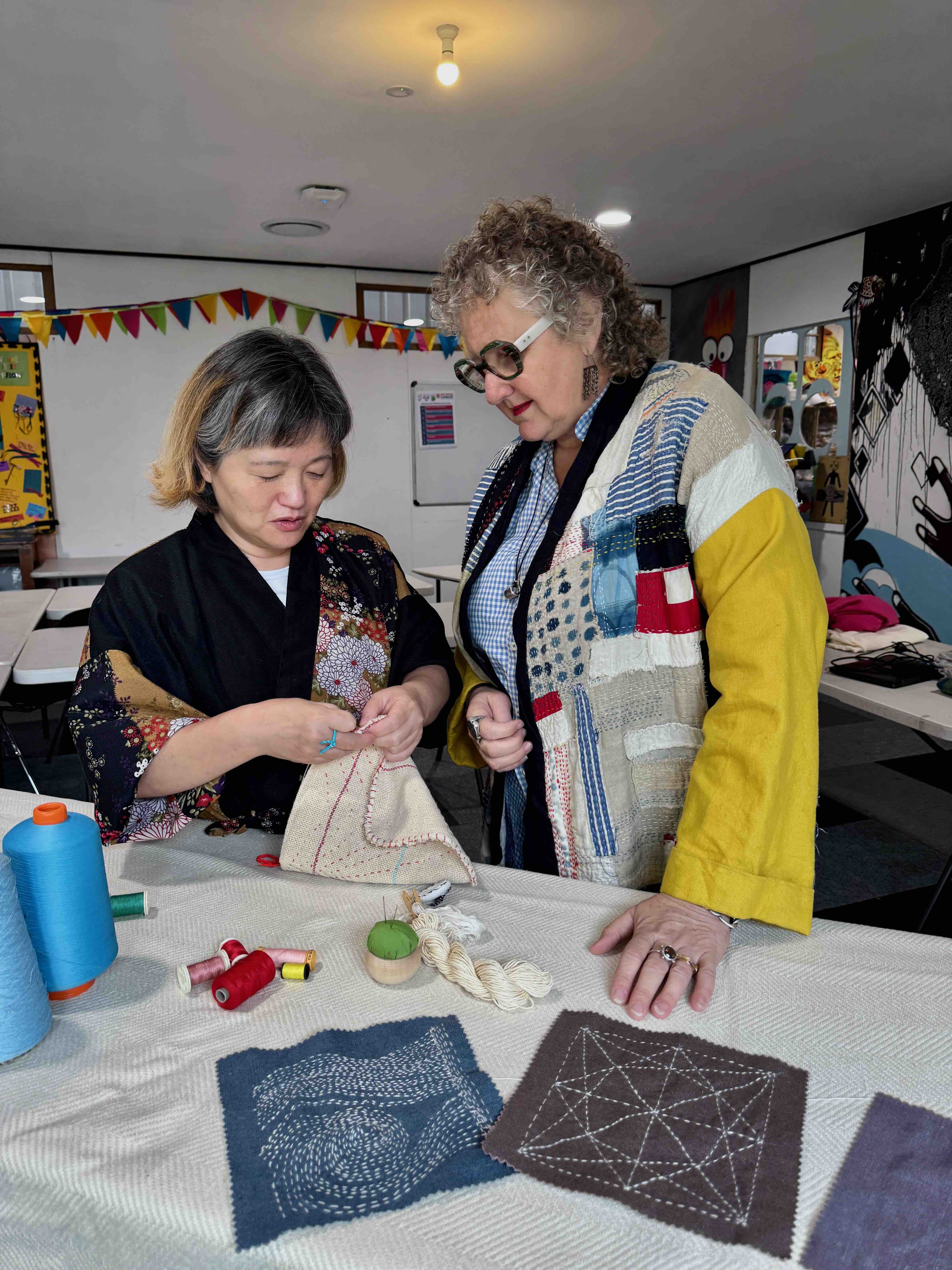 Reverse Garbage, Sashiko Workshop with Yoshi - Mindful Sewing & Repair, 2025, Photo Courtesy of the Artist
